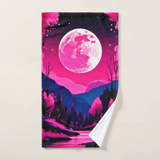 Pink Moon Fantasy Badhandtuch Set (Handtuch)