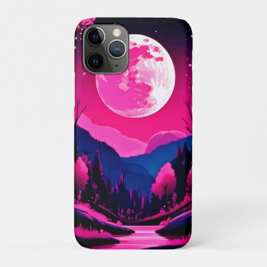 Pink Moon Fantasy Case-Mate iPhone Hülle (Rückseite)