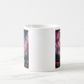 Pink Moon Fantasy Dreamy Night Sky Landscape T-Shi Kaffeetasse (Mittel)