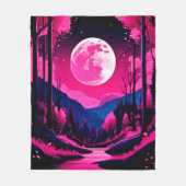 Pink Moon Fantasy Fleecedecke (Vorderseite)