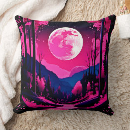 Pink Moon Fantasy Kissen