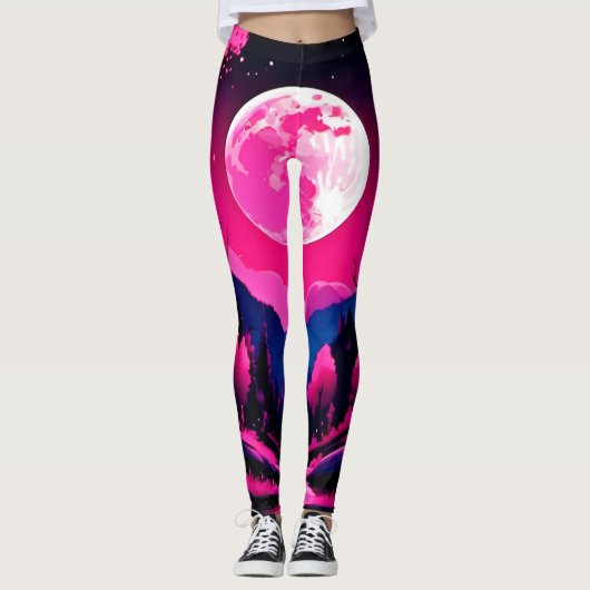 Pink Moon Fantasy Leggings (Vorderseite)
