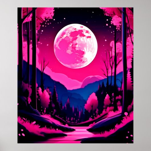 Pink Moon Fantasy Poster (Vorne)