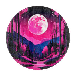 Pink Moon Fantasy Schneidebrett