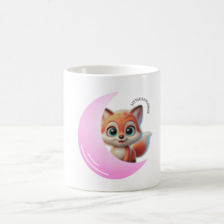 Pink Moon Fox Mug – Cute Kawaii Animal Coffee Cup Kaffeetasse