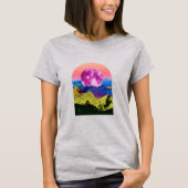 Pink Moon Landscape Collage T - Shirt (Vorderseite)