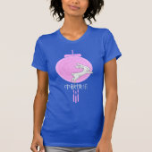 Pink Moon Lantern mit Kaninchen Mid Herbst Festiva T-Shirt (Vorderseite)
