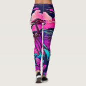 Pink Moon Neon Beachscape Leggings (Rückseite)