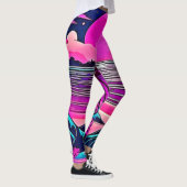 Pink Moon Neon Beachscape Leggings (Rechts)