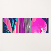 Pink Moon Neon Beachscape Yogamatte (Vorderseite (Horizontal))