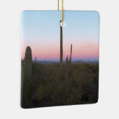 Pink Moon over Saguaro at Sunrise Keramikornament (Rechts)
