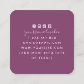 Pink Moon Phases Lunar Energy Healer Spirituell Quadratische Visitenkarte (Rückseite)