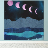 Pink Moon Phones Landscape Leinwanddruck (Insitu (Holzboden))