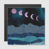 Pink Moon Phones Landscape Magnetkarte (Vorne/Hinten)