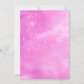 Pink Moon & Stars Kinderdusche Einladung (Rückseite)