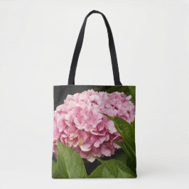 Pink Mophead Hydrangea Floral Tasche