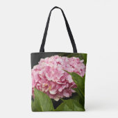 Pink Mophead Hydrangea Floral Tasche (Rückseite)