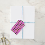 Pink-Mops-Geschenketiketten Geschenkanhänger (Mit Garn)