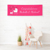 Pink Mops Hunde Thema Party Feier Banner (Insitu)