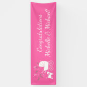 Pink Mops Hunde Thema Party Feier Banner (Vertikal)