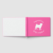 Pink Mops Hunde Thema Party Feier Gästebuch (Voll)