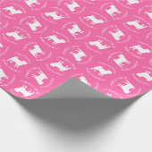Pink Mops Hunde Thema Party Feier Geschenkpapier (Ecke)