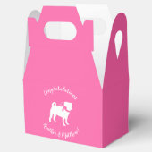 Pink Mops Hunde Thema Party Feier Geschenkschachtel (Geöffnet)