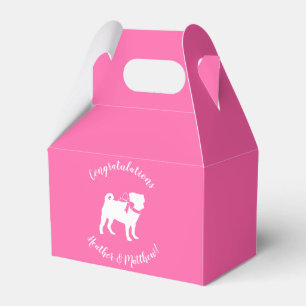 Pink Mops Hunde Thema Party Feier Geschenkschachtel