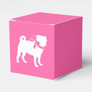 Pink Mops Hunde Thema Party Feier Geschenkschachtel