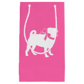 Pink Mops Hunde Thema Party Feier Kleine Geschenktüte (Vorderseite)