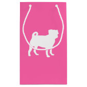 Pink Mops Hunde Thema Party Feier Kleine Geschenktüte (Rückseite)