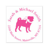 Pink Mops Hunde Thema Party Feier Permastempel (Design)