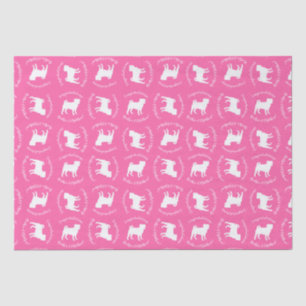 Pink Mops Hunde Thema Party Feier Seidenpapier