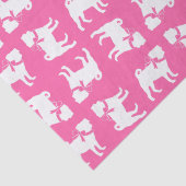 Pink Mops Hunde Thema Party Feier Seidenpapier (Detail)