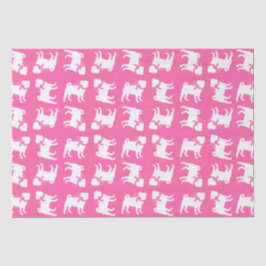 Pink Mops Hunde Thema Party Feier Seidenpapier