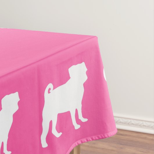 Pink Mops Hunde Thema Party Feier Tischdecke (Beispiel)