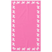 Pink Mops Hunde Thema Party Feier Tischdecke (Vorderseite)