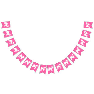 Pink Mops Hunde Thema Party Feier Wimpelkette