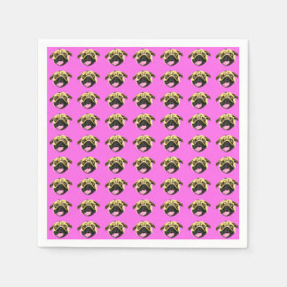 Pink Mops Muster Papier Napkins Serviette