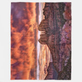 Pink Morning Glory Fleecedecke (Vorderseite)