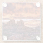 Pink Morning Glory Glasuntersetzer (Rückseite)