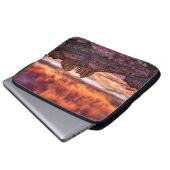 Pink Morning Glory Laptopschutzhülle (Vorne Knopf)