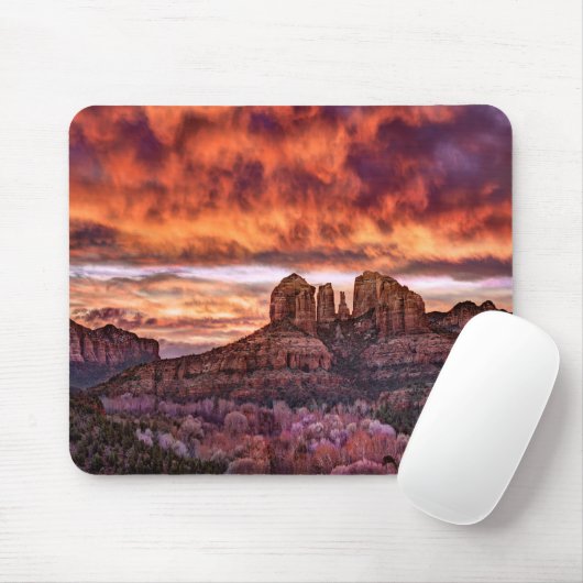 Pink Morning Glory Mousepad (Mit Mouse)