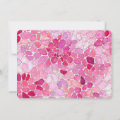 Pink Mosaic Girly Cute Personalized Name Note Card Mitteilungskarte (Rückseite)