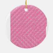 Pink Mosaic Pattern Baby Keramik Ornament (Hinten)