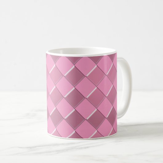PInk-Mosaikquadrat Kaffeetasse (VorderseiteRechts)