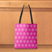 Pink Moss Rose Seamless Pattern Tote Bag Tasche