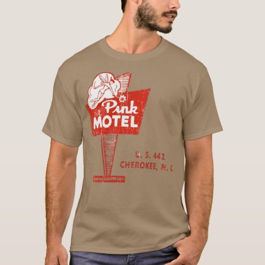 Pink Motel Fairy T - Shirt - Cherokee, NC Retro 50 (Vorderseite)