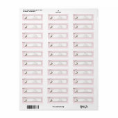 Pink Mother and Baby Bunny Address Label (Vorne)