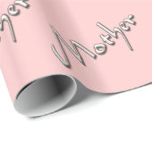 Pink Mother Wrapping Paper Geschenkpapier (Rolleneckpunkt)